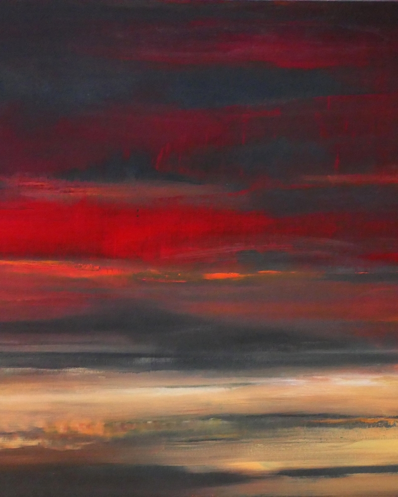 Abendstimmung Afrika, abstrakte Malerei