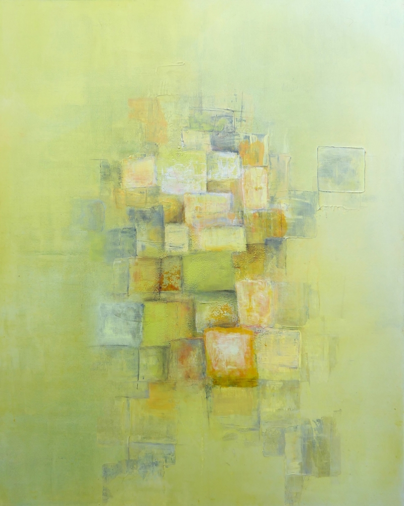 Die Dächer von Marrakesch, abstrakte Malerei