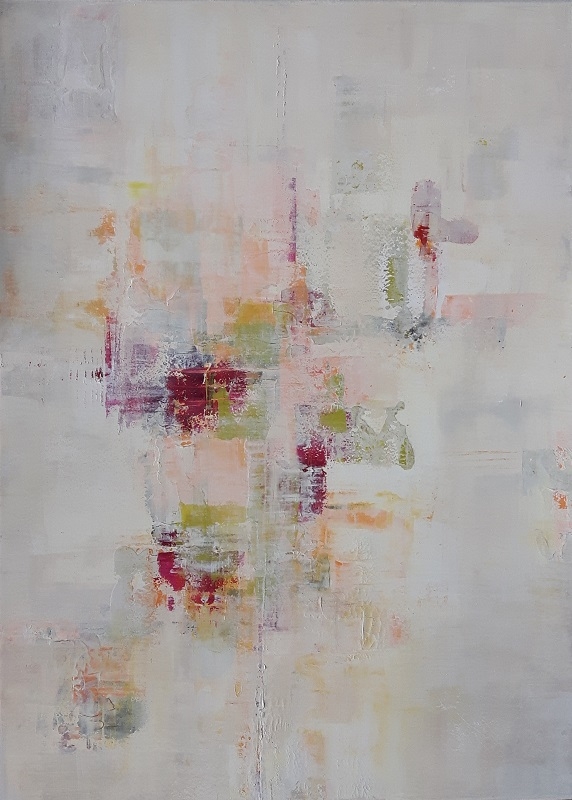 Frühlingsfarben, abstrakte Malerei