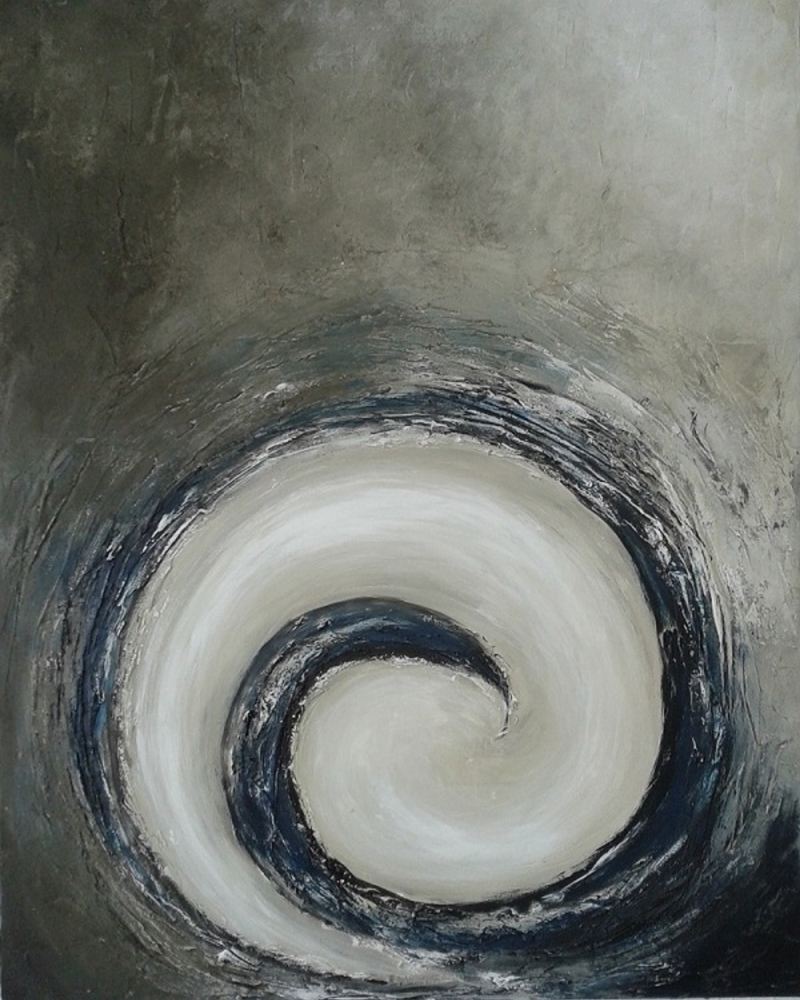 Spirale, abstrakte Malerei, verkauft