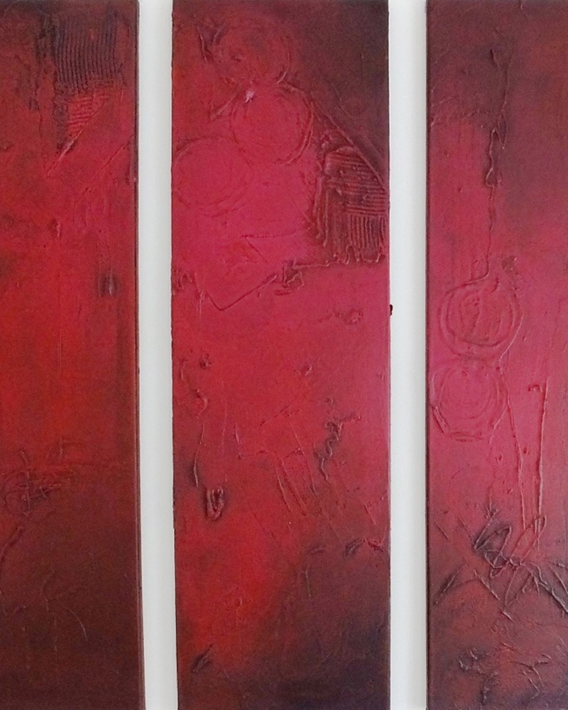 Triptychon, abstrakte Malerei, verkauft