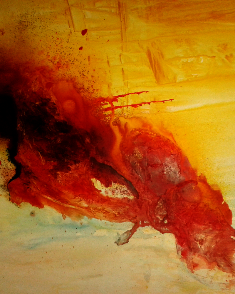 Rot, abstrakte Malerei