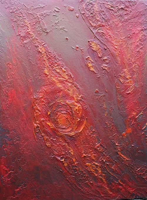 Lava I, abstrakte Malerei