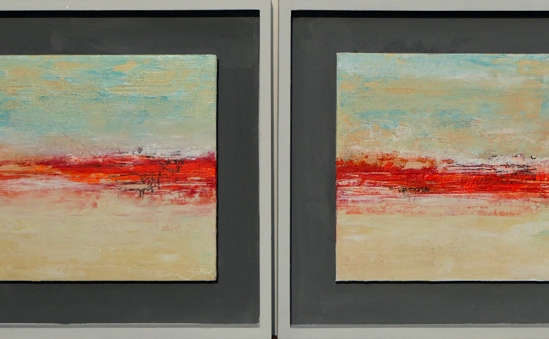 Red Sea I und II, abstrakte Malerei